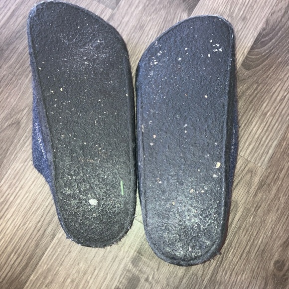 Birkenstock zermatt shearling Wool 38 Slippers shoes Navy Blue L7 M5 - Picture 7 of 8